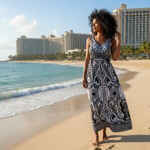 Style & Co. Petite Beaded Maxi Dress